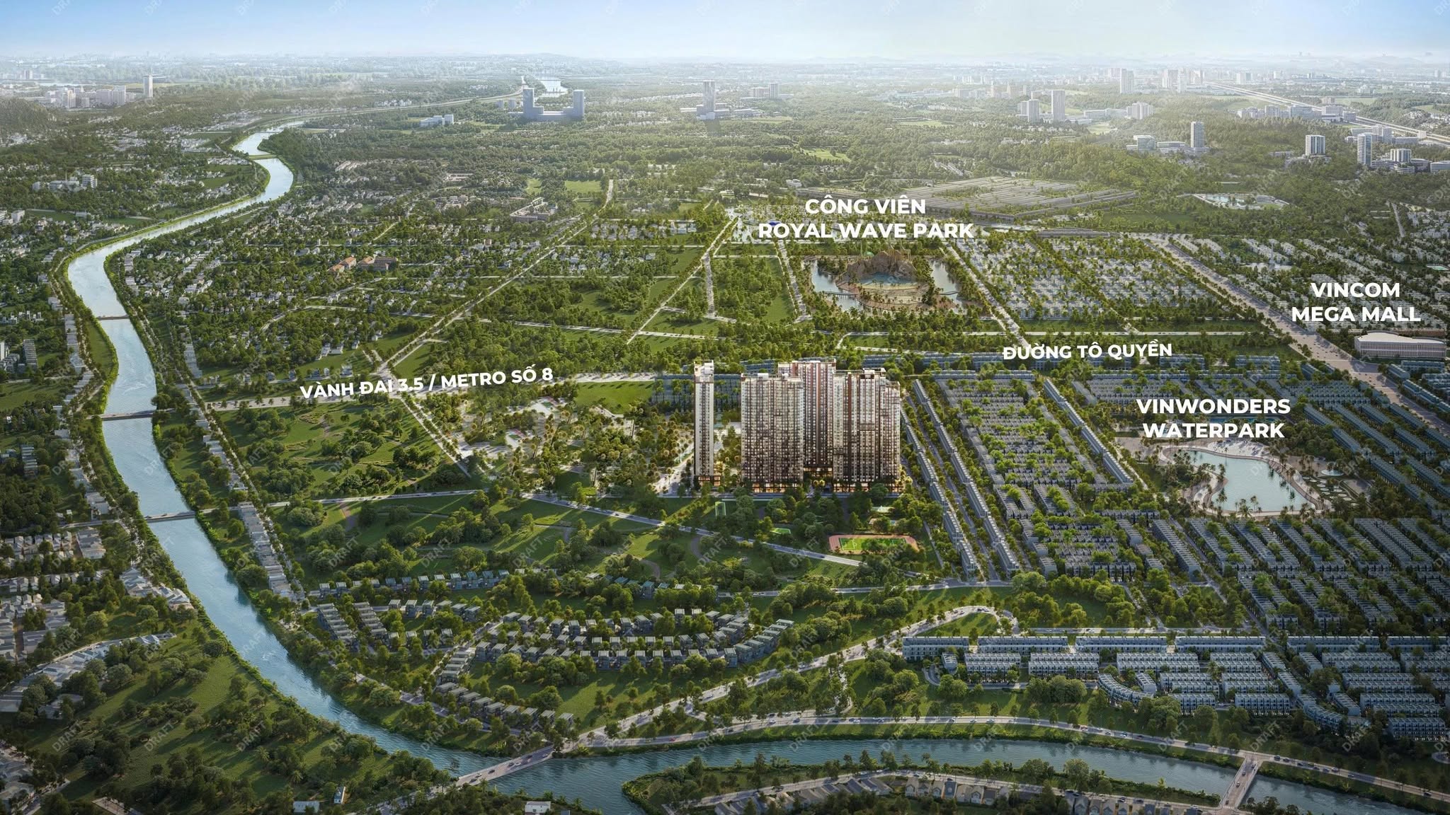 Phối cảnh tổng thể dự án The CityOn Imperia Ocean City tại Vinhomes Ocean Park 3