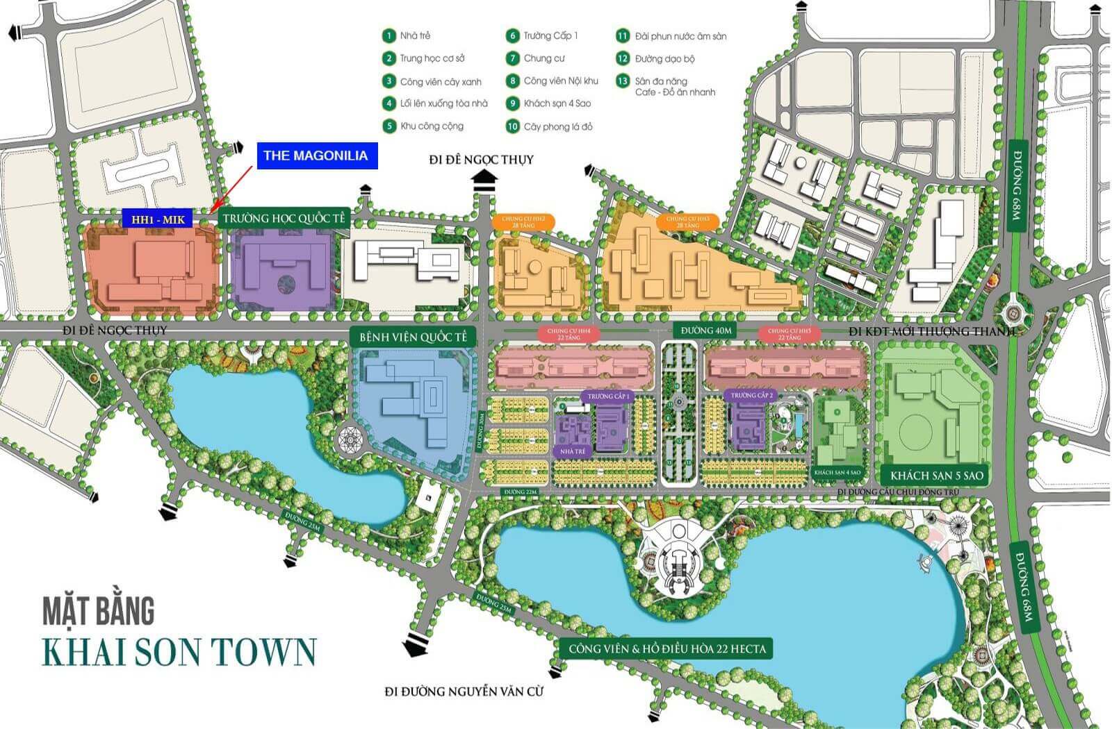 Sơ đồ vị trí chi tiết dự án The Magnolia Private Residences Long Biên